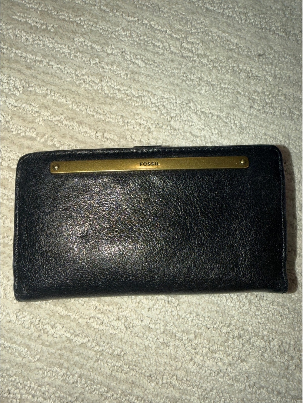 Fossil black leather wallet